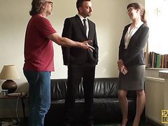 KiloTube presents: Uk brunette amateur in stockings gets an ass stuffing