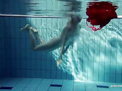 KiloTube presents: Hot blonde lucie french teen in the pool