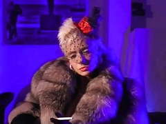 KiloTube presents: Vanessa fetish fully clothed heels nylons garter furs bcbg