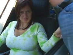 KiloTube presents: Busty boobiekat car blowjob through window