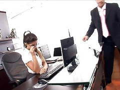KiloTube presents: Horny secretary fucked on her desk in lingerie