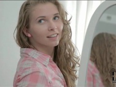 KiloTube presents: Teen beauty with curly hair blows him