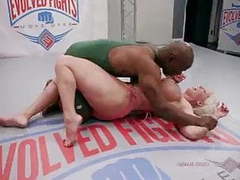 KiloTube presents: Wrestling fake tits big black cock