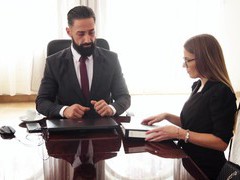 KiloTube presents: Erotic fucking in the office with gorgeous secretary eveline dellai