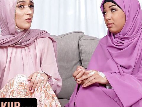 KiloTube presents: Hijab wearing step sisters malina melendez and aubry babcock fuck their step brother - hijab hookup