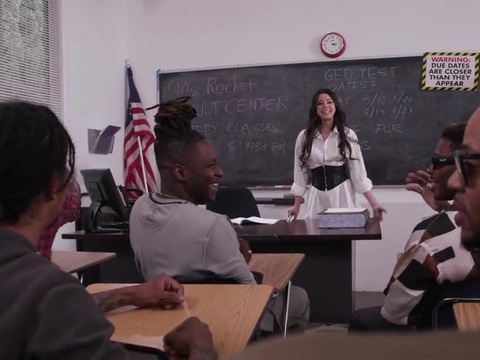 KiloTube presents: Hardcore interracial fucking in the office with a cum loving slut