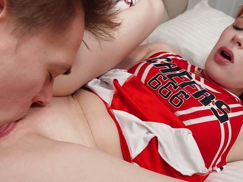 KiloTube presents: Redhead cheerleader bringing steamy fantasies to life together with her bf