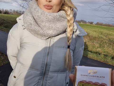 KiloTube presents: I blow and fuck a stranger for the last dubai chocolate from the discount store - risky public sex - litclit