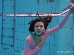 KiloTube presents: Leggy girl goes swimming in her leotard