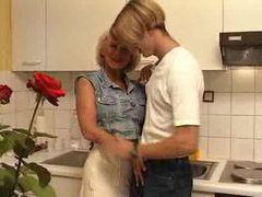 KiloTube presents: Fucking his busty aunt in the kitchen