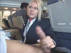 KiloTube presents: Stewardess sucking cock on a plane