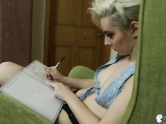 KiloTube presents: Slender sexy blonde with her small tits exposed