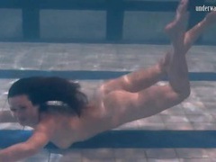 KiloTube presents: Underwater swimming and striptease with a beauty